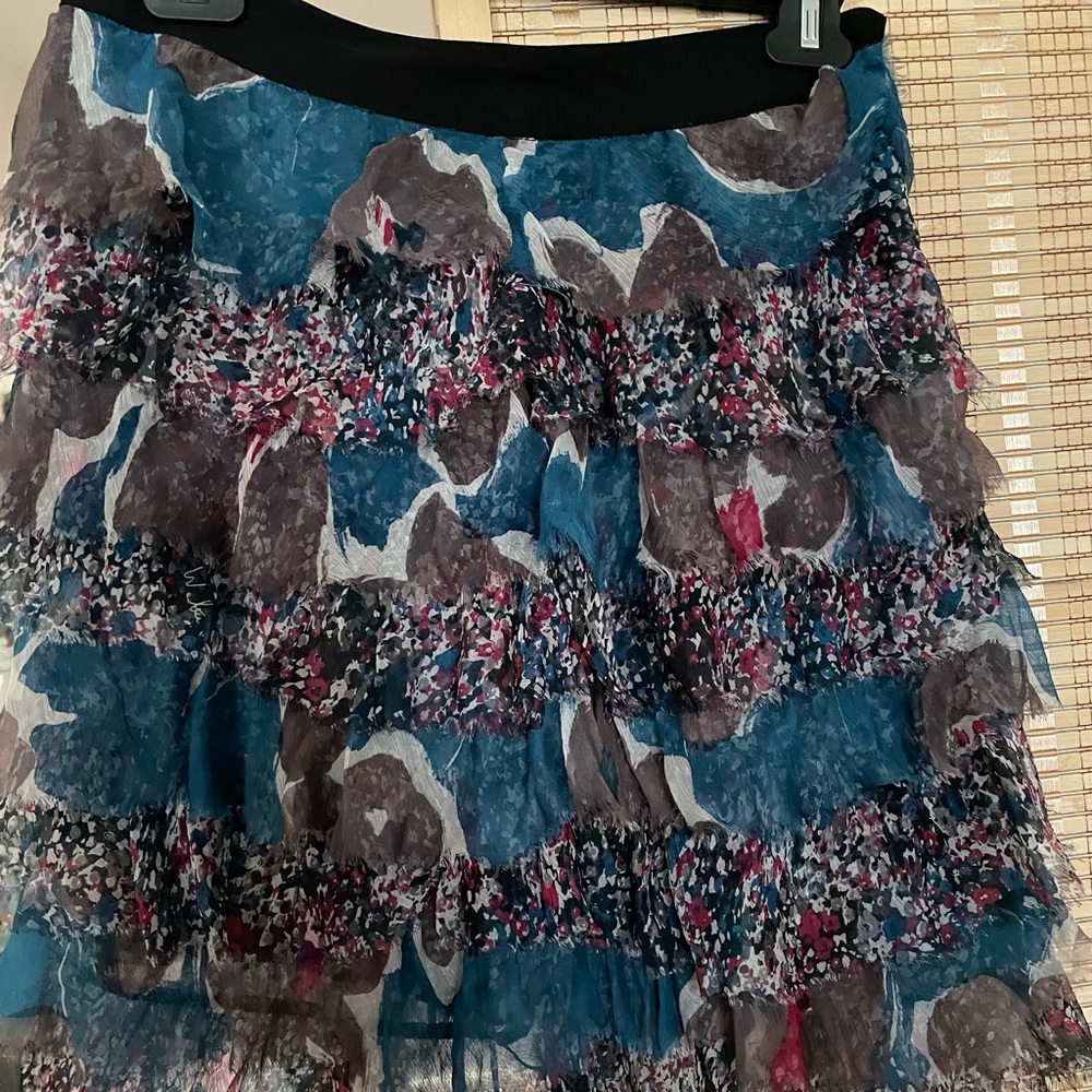 Walter Silk Mini Ruffle Skirt